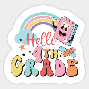 Vintage Hello 4th Grade. Sticker